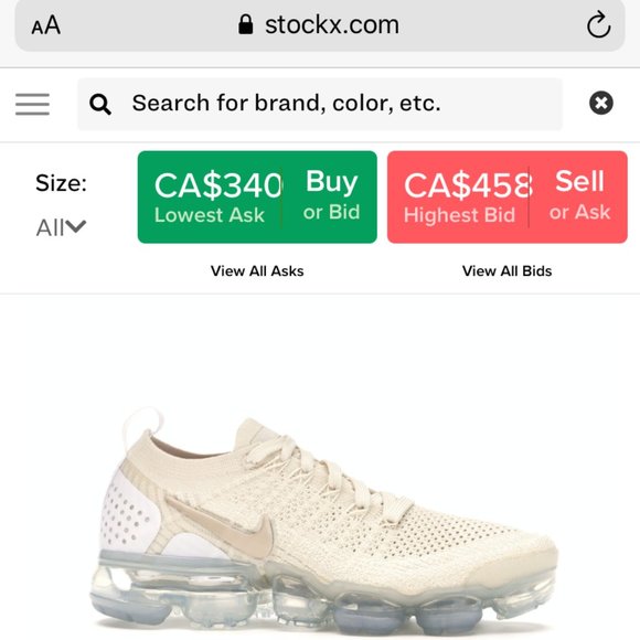 RARE Nike VaporMax 2 Light Cream - Picture 2 of 2